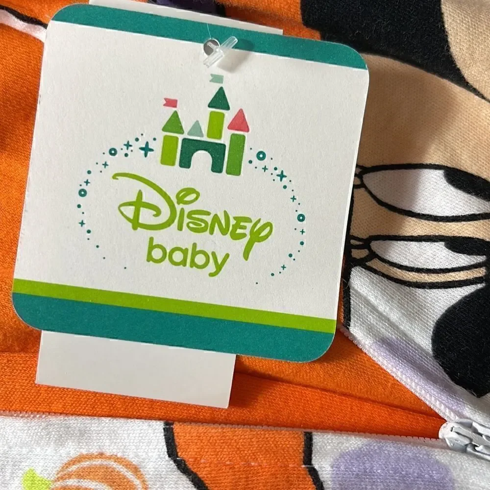 Disney Baby onesie sz 3/6 months Halloween Mickey Mouse jumpsuit sleeping PJ New
